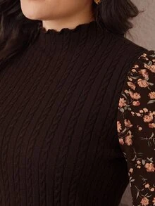 Feyla Casual festklänning i färgblock för kvinnor i plus size - Multifärgad - Visa 5