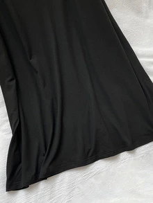 SHEIN PETITE Petite Series Women's A-Line Versatile Slimming Black White Grey 3 Pieces Set Beach Summer Minimalist Casual - Multicolor - View 3