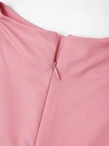 SHEIN Clasi 女款甜美百褶上衣與花卉印花長裙兩件套 - 藕粉色 - 查看 4