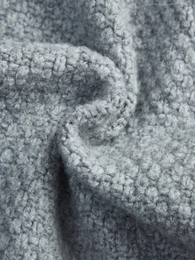 ROMWE Cardigan Wanita Gaya Kampus Kasual Serbaguna dengan Plaket Asimetris Vintage Y2K Musim Gugur/Dingin - Light Grey - View 4