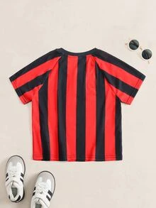 TOM & JERRY X SHEIN Young Boy Letter Cartoon Print Casual Daily Short Sleeve T-Shirt - Multicolor - View 2