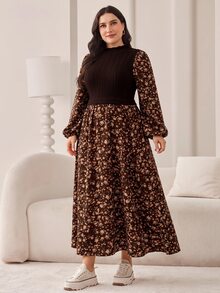Feyla Casual festklänning i färgblock för kvinnor i plus size - Multifärgad - Visa 7