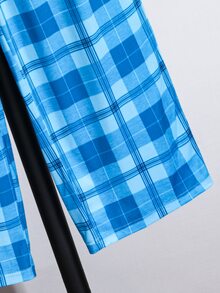 SHEIN 2件組青少年男孩休閒字母標語印花短袖T恤與長褲套裝，睡衣 - 彩色 - 查看 6