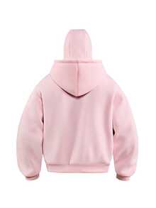 AXEPEAK Men's Casual Solid Color Hoodie Sweatshirt, Autumn/Winter - Baby Pink - View 5