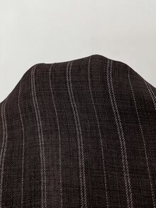 Firerie 女款藍白條紋長袖襯衫，後腰繫帶設計，日常通勤襯衫，度假襯衫，收腰條紋襯衫，春夏秋冬衣物，通勤，優雅，度假，波希米亞風，工作服 - 巧克力棕 - 查看 3