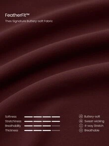 GLOWMODE 31" FeatherFit™ High-Rise Flared Leggings Pants Low Impact Yoga Pilates Daily Spring Summer - Burgundy - View 6