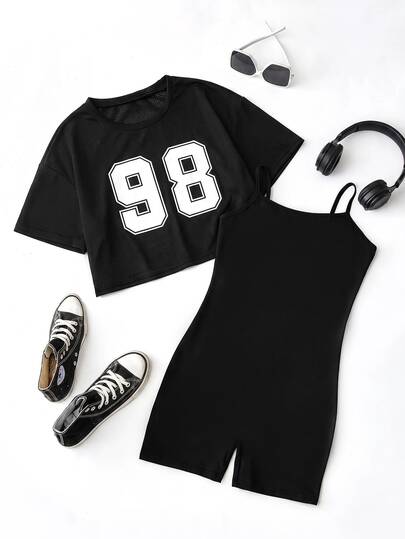 StreetHx Women's Digital Print T-Shirt & Shorts Sports Set