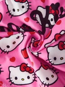 Chillnights HELLO KITTY AND FRIENDS | SHEIN 2pcs Bra Segitiga Pink dengan Bantalan Cup, Motif Cetak Seluruh Permukaan, Set Pakaian Dalam Wanita yang Manis & Imut - Berwarna merah muda - View 5