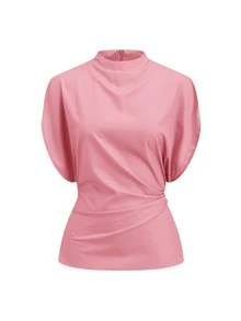 SHEIN Clasi 女款甜美百褶上衣與花卉印花長裙兩件套 - 藕粉色 - 查看 8