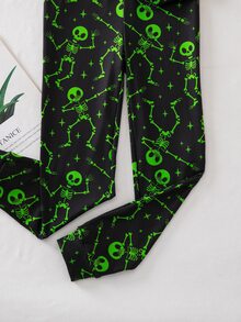 男童遊戲機螢光彩色圖案前拉鍊長袖長版連身衣修身居家服 - 彩色 - 查看 6