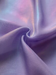 GlowEve CURVE Plus Size Women's Solid Color Pleated Top And Skirt Fashion Set Fall - Purple - View 6