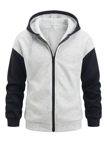 SHEIN 男童休閒舒適百搭拼色連帽衛衣 - 彩色 - 查看 5