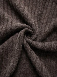 Firerie Maillard Coffee Color V-Neck Cable Knit Loose Lazy Long Sleeve Vintage Sweater Cardigan Winter - Brown - View 9