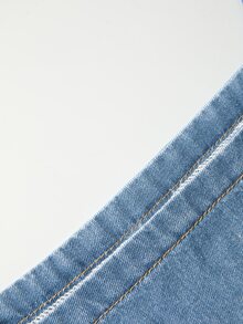 GlowEve 女款時尚方領短袖牛仔洋裝 - 彩色 - 查看 3