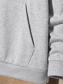 Manfinity BRENVOR Men's Casual Versatile Hoodie & Sweatpants Set - Grey - View 6