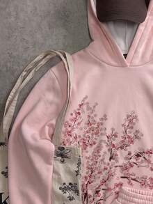 Attitoon 女款花卉印花長袖休閒寬鬆連帽衛衣 - 彩色 - 查看 5