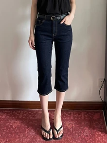 DAZY Women's Casual Versatile Daily Travel Denim Jeans With Pockets And Buttons Fall - Blue - View 1