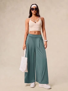 OutZeal Women Sports Pants Daily Casual Vacation UV Protection Cool Touch Wide Leg Active Bottom Summer - Mist Green - View 5
