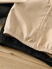 SHEIN 男嬰裝飾拼接連帽長袖夾克，百搭舒適 - 彩色 - 查看 6
