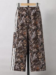 SHEIN Tween Boy Cross Camo Kids Checkerboard Print Casual Loose Pants 3pcs  Pieces Set - Multicolor - View 4