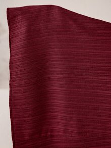 Al Najma Plus Size Solid Color Lace Patchwork Dress - Burgundy - View 9