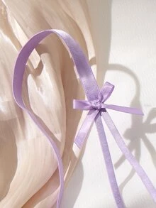 SHEIN 紫色浪漫田園風女款刺繡性感兩件套 - 紫丁香色 - 查看 5