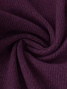 SHEIN BASICS 休閒純色針織修身大尺碼背心 - 紫色 - 查看 5