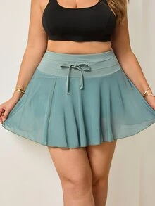 Easithlete Easithlete 2026 New Comfortable 4-Way Stretch Plus Size Women's Waist Tie Skort - Multicolor - View 4
