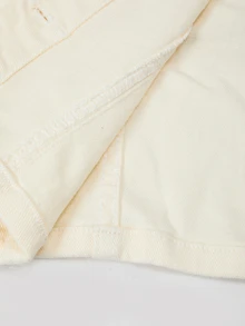 SHEIN Women's Solid Color Short Sleeve Single-Breasted Casual Denim Jacket - White - View 8