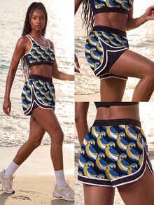 CAJUNI Summer Vacation Beach Sports Shorts - Multicolor - View 1