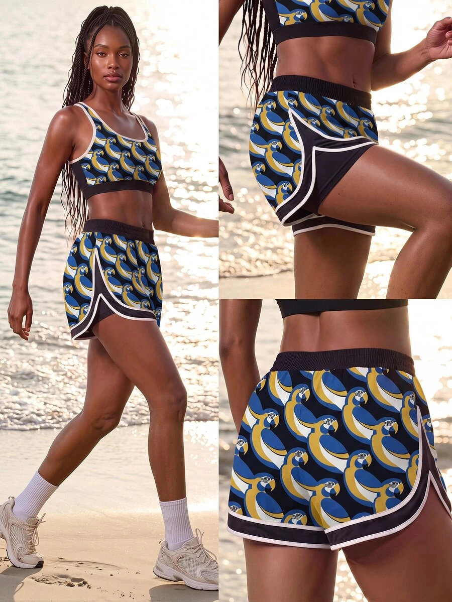 CAJUNI Summer Vacation Beach Sports Shorts - Multicolor - View 1