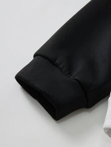 SHEIN 男童休閒舒適百搭拼色連帽衛衣 - 彩色 - 查看 4