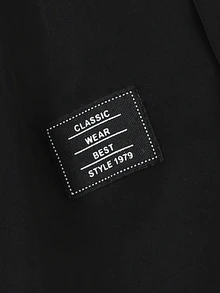 SHEIN 青少年男孩字母印花連帽衛衣與慢跑褲休閒套裝 - 黑色 - 查看 4