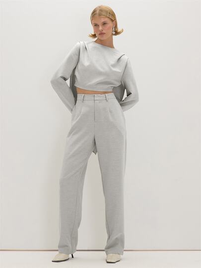 MUSEYN Pantaloni lunghi da donna tinta unita casual versatili per uso quotidiano