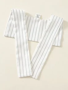 SHEIN 男嬰 3 件組秋冬休閒時尚學院風 POLO 衫套裝，含披肩與腰帶，嬰兒冬季服飾，聖誕、生日穿著，洗禮禮服 - 紅色 - 查看 5
