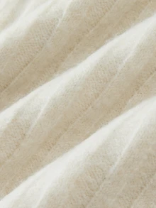 SHEIN Cream Turtleneck Knit 2Pcs Casual Commute Outfit - Apricot - View 6