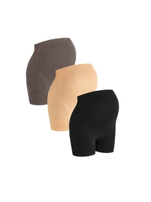 Moonlight&Mama Women's Best-Selling Fashionable Comfortable Minimalist Solid Color High-Value High-Quality Seamless Maternity Panties 3-Pack - Multicolor - View 4