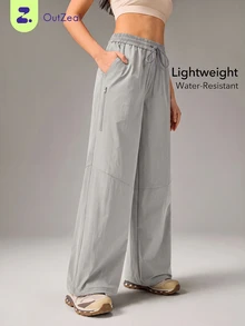 OutZeal Outdoor Water-Resistant Hiking & Climbing Drawstring Waist Long Pants - Grey - View 9