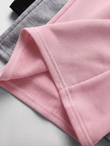 SHEIN Girlism 青少年女孩 3件組 針織寬腿時尚印花長褲 簡約系列 3入組 日常百搭 適合休閒運動校園風 棕色 - 彩色 - 查看 7