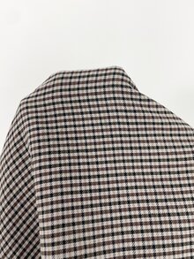 Shapeblank 大尺碼休閒通勤格紋長褲 - 卡其色 - 查看 7