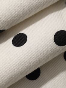 DAZY Women's Polka Dot Button Pocket Casual Versatile Daily Wear Jeans Fall Vacation - White - View 8