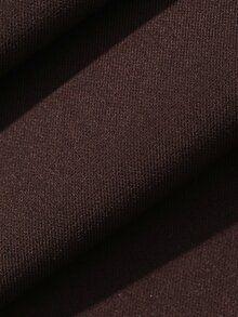 DAZY Celana Panjang Wanita Kasual Serbaguna Warna Polos dengan Potongan Lebar untuk Musim Gugur - Coklat - View 8