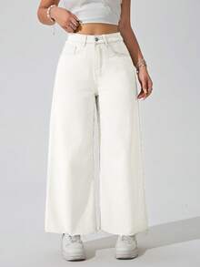 Jeanoix Petite Women's Casual Versatile Everyday Denim Jeans With Pockets And Buttons - White - View 7