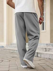 Manfinity Homme Pantalones de talla grande para hombre - Gris - Ver 2