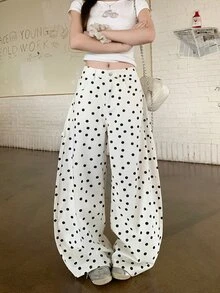 DAZY Women's Polka Dot Button Pocket Casual Versatile Daily Wear Jeans Fall Vacation - White - View 5