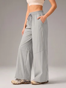 OutZeal Outdoor Water-Resistant Hiking & Climbing Drawstring Waist Long Pants - Grey - View 6