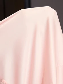 SilkySpell ثوب نوم نسائي مثير من الساتان مع تطريز دانتيل على شكل رموش وتصميم مرقع - وردي - مشاهدة 7
