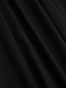 Sweetra Y2K Sexy Eyelash Trim Asymmetrical Hem Versatile Casual Commute Elegant Skirt 2 Pieces Set - Black - View 3