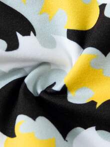 BATMAN X SHEIN 3pcs/Set Celana Dalam Boxer Anak Laki-Laki Balita Motif Digital Bahan Poliester Spandex 4-7 Tahun - Hitam - View 7