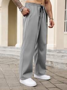 Manfinity Homme Pantalones de talla grande para hombre - Gris - Ver 5